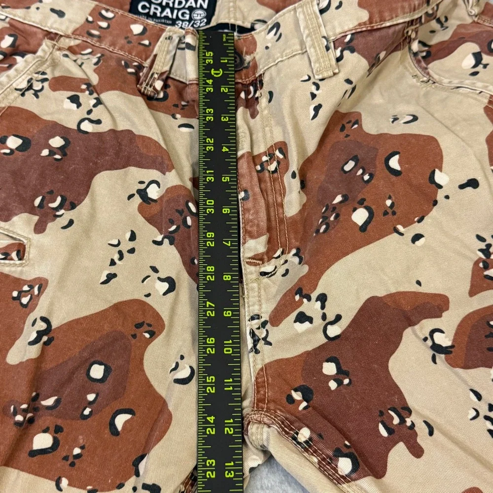 Jordan Craig Mens Desert‎ Chocolate Chip Camo Cargo Pants Tan Brown 38x32